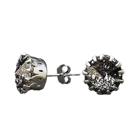Auskarai "Vintāžš VII (Juoda patina)" su Swarovski™ kristalais